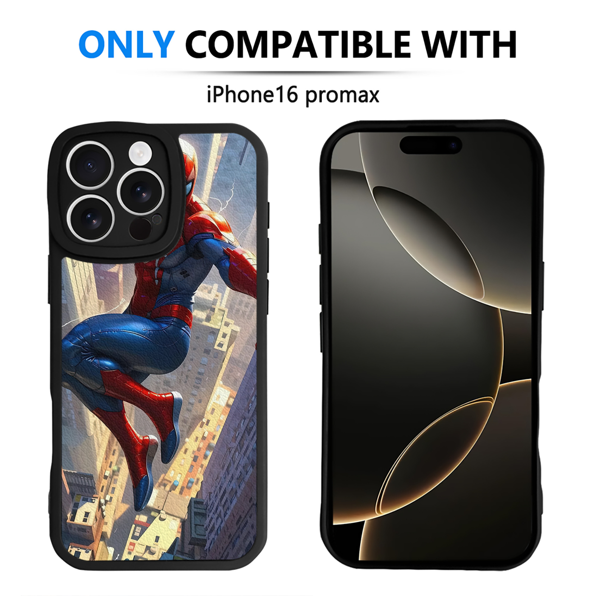 Spider Man スパイダーマン 【iPhone 16シリーズ対応】シリコンスマホケース（レザー調） 材質：シリコン